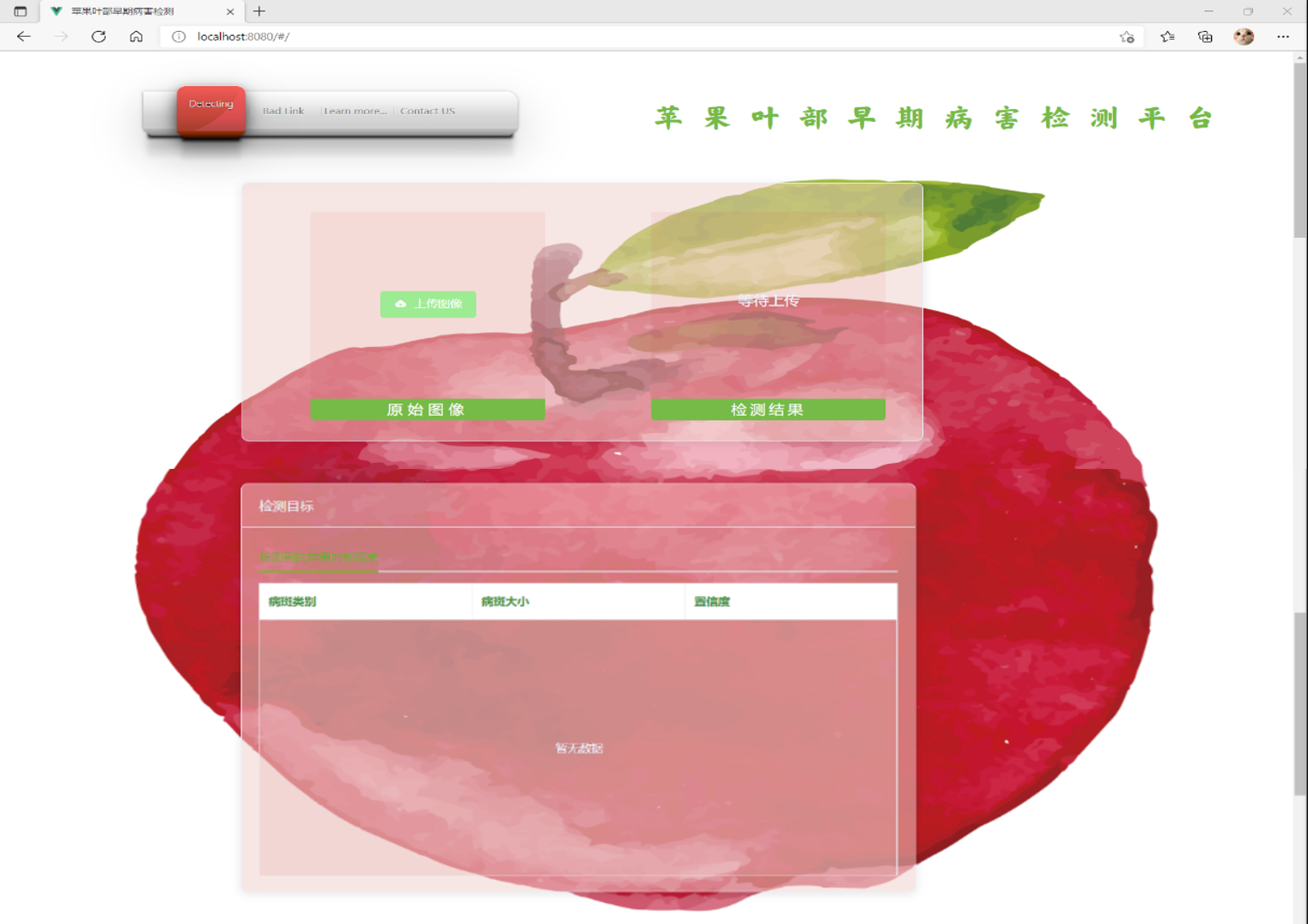 Research on early monitoring and warning of apple leaf diseases and development of inspection equipment based on artificial intelligence